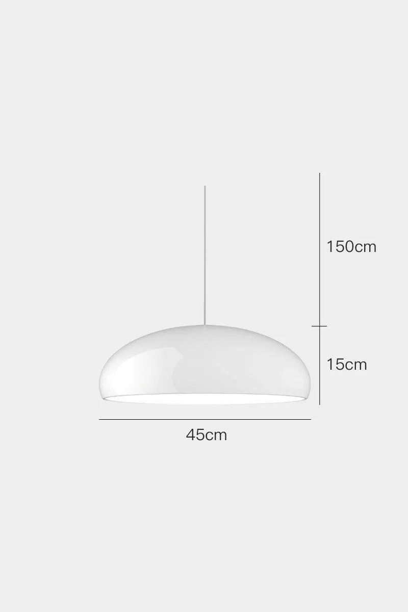 Danish-style orange restaurant pendant lamp with adjustable height iron construction