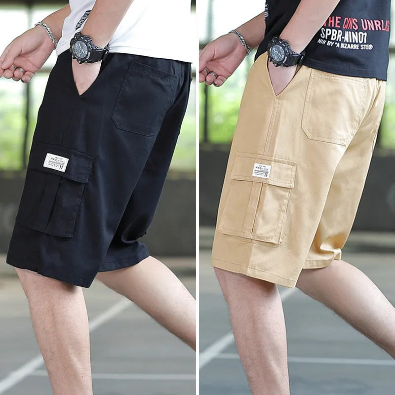 Men's loose casual trousers with giraffe pattern in camouflage colour