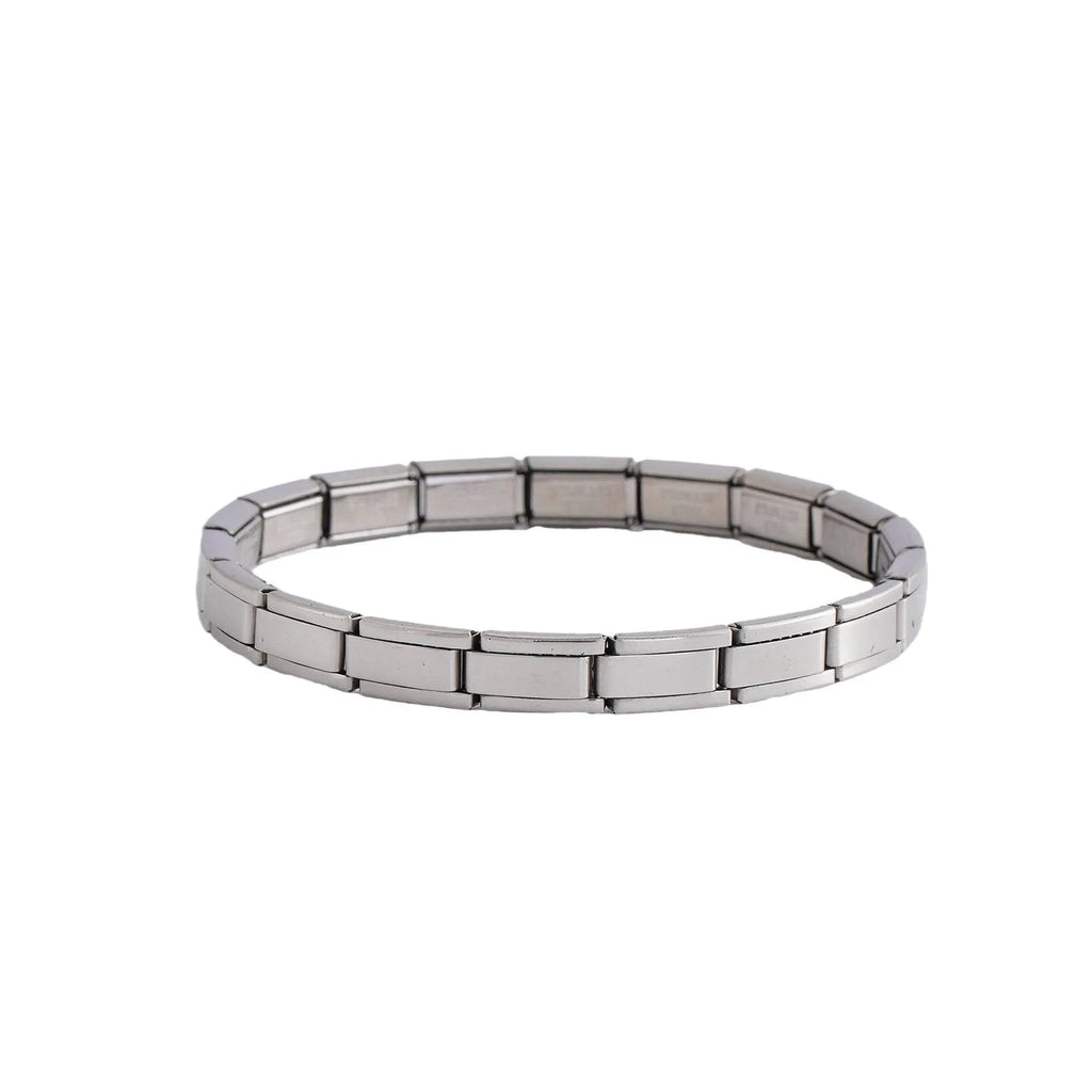 Elastic stainless steel unisex ring bracelet in steel colour, full gold, half gold or edge gold