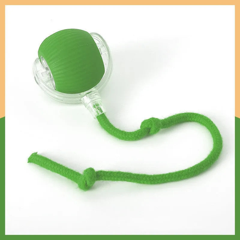 Self-hi funny cat rolling ball toy in silicone with grey green red colour options