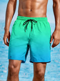 Men's grey gradient colour 3D digitally printed sports shorts made from stretch mesh fabric.