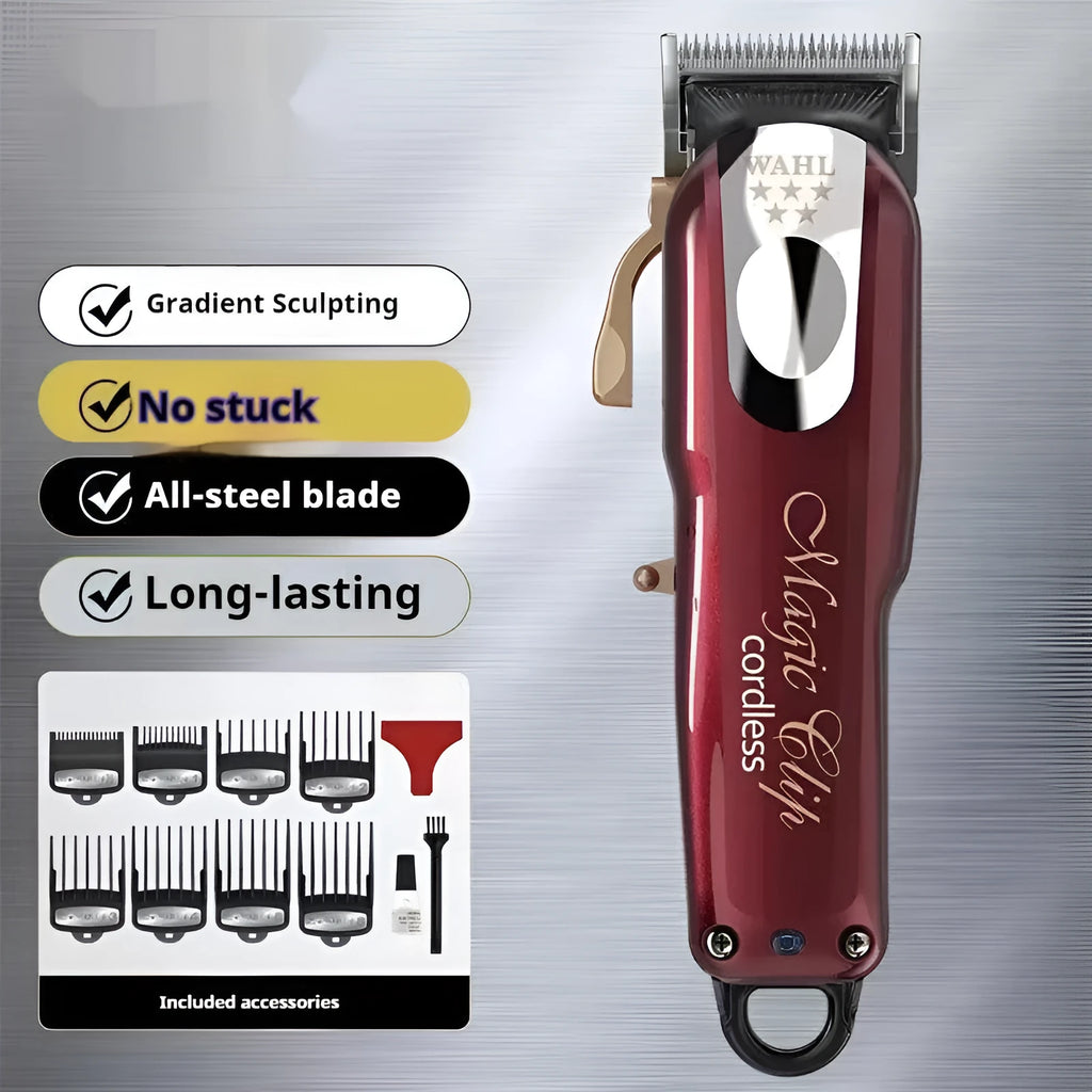 Charging hair clippers with stainless steel cutter head for adult and children's haircuts