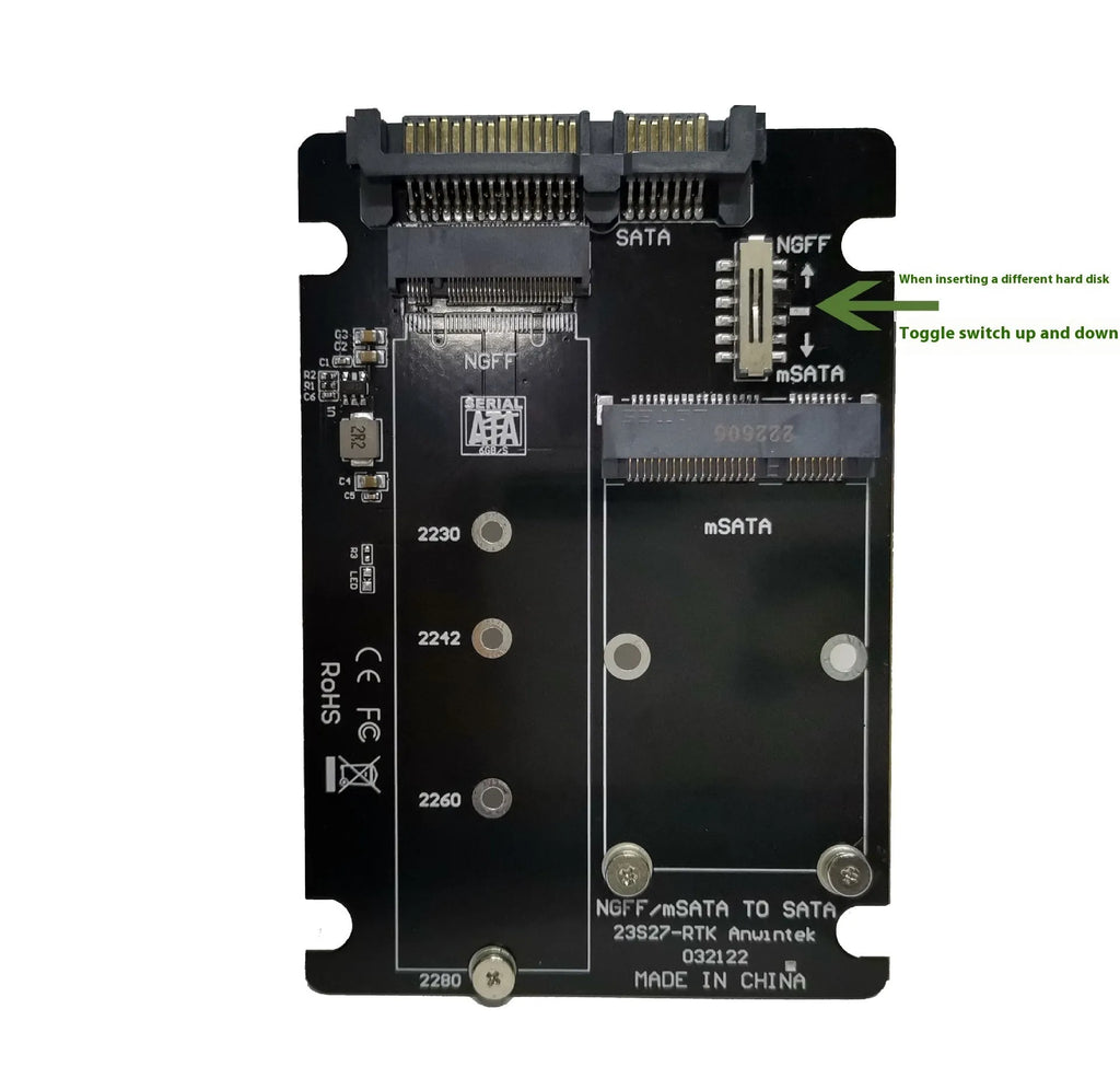 External SSD adapter card mSATA M.2 NGFF to SATA 3.0 USB 3.0 converter PCB