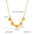 Stainless steel heart pendant necklace with electroplated finish in HC-N40093 colour