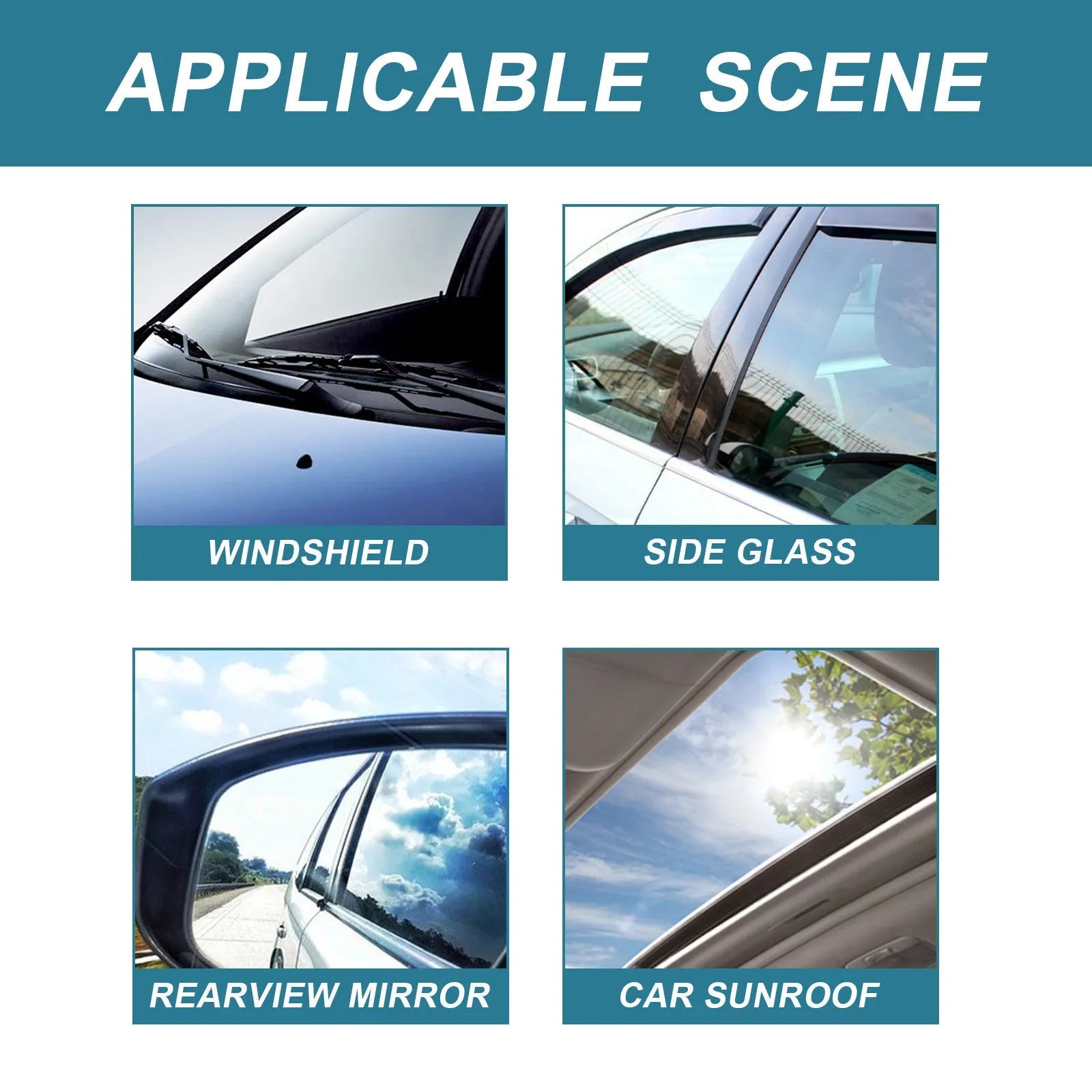 150ml bottle of car windshield defrost and anti-icing spray for winter glass maintenance.
