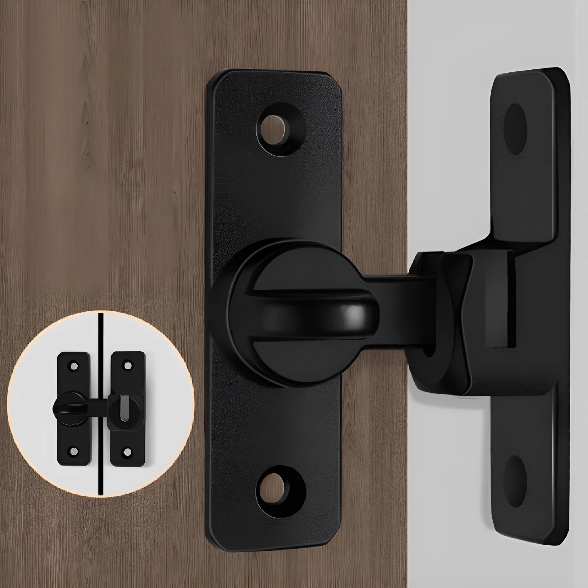 Aluminium alloy punch-free door latch in modern simplicity style with universal positioning