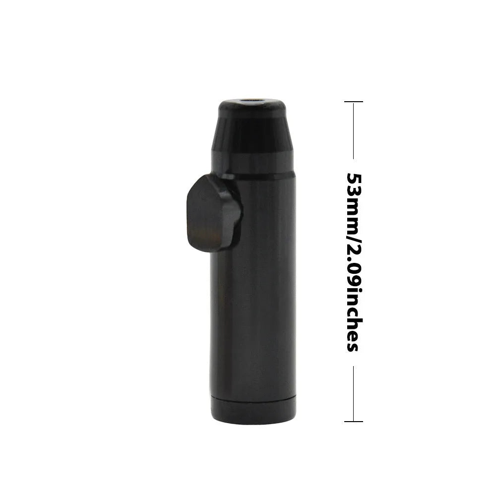 Aluminium alloy metal pipe cigarette holder with 53mm flat head in seven colour options