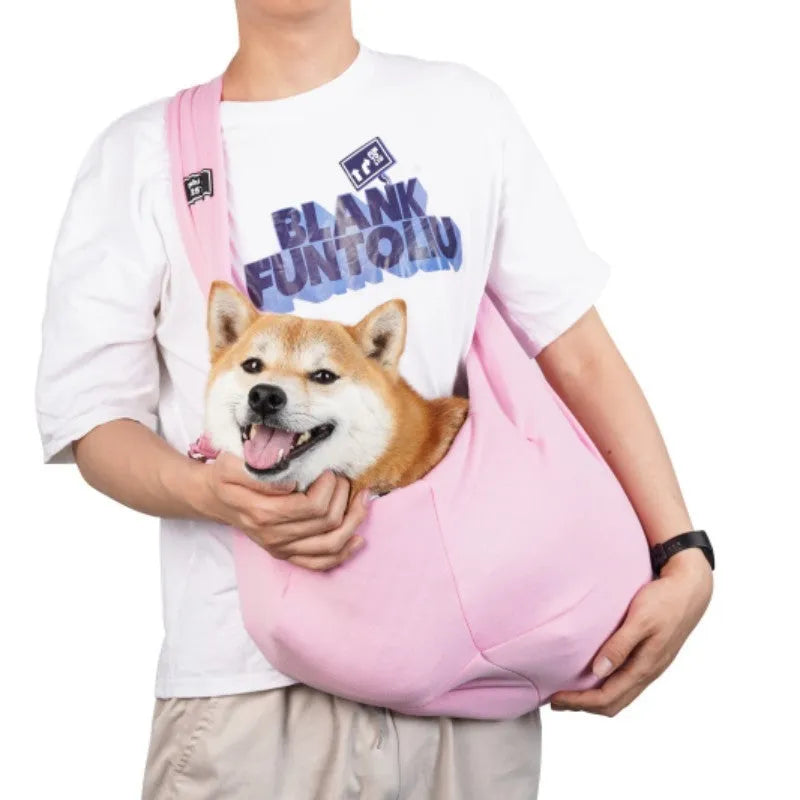 Folding cat backpack carrier with mesh panels in a choice of six colours