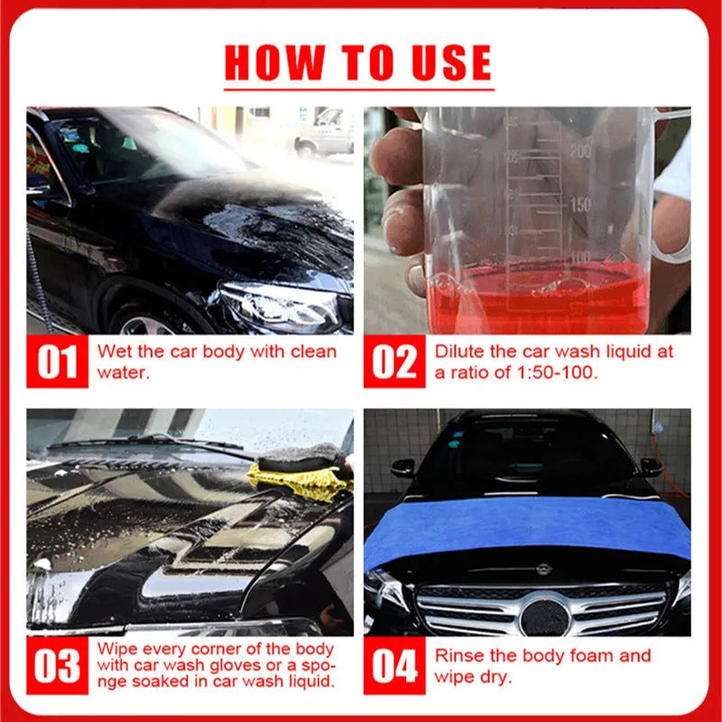 100ml bottle of super concentrated high foam car cleaning detergent