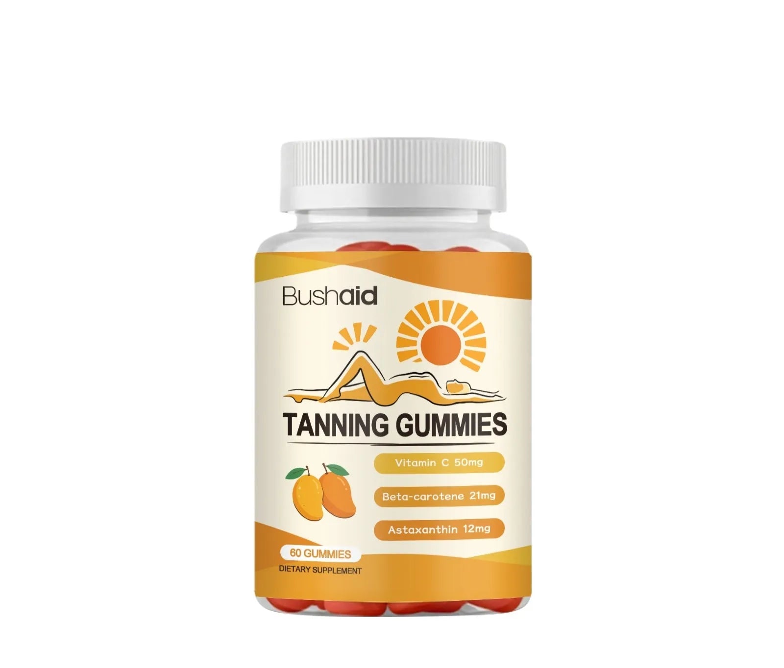 Meihei dietary supplement gummy vitamins in a pack of 60 for antioxidant and immune support.