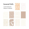 Fifty sheets of retro collage note paper in dessert colours, each measuring 56 by 83 millimetres.