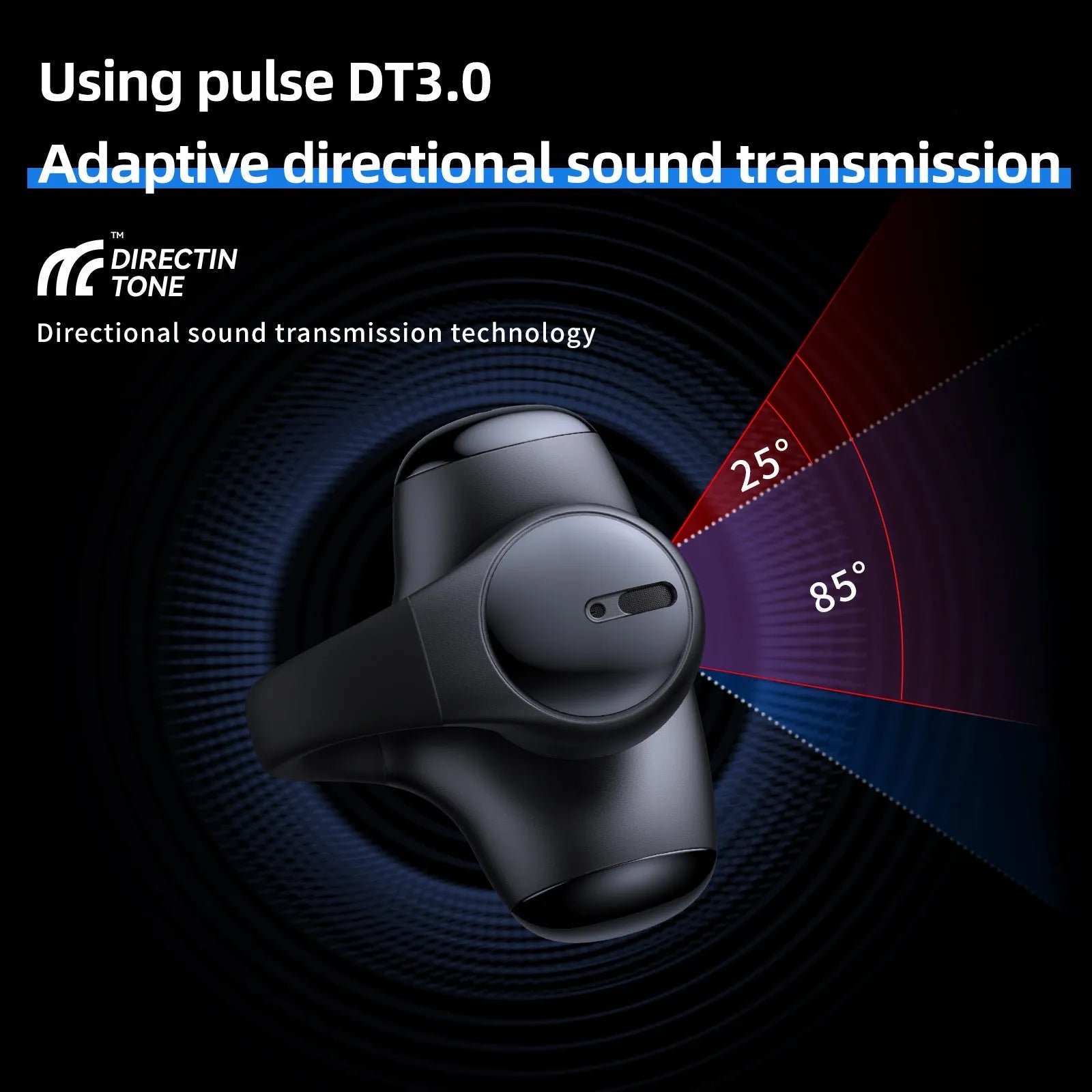 T306 black and white Bluetooth wireless clip-on sports gaming headset with ear hook design