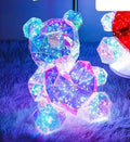 30cm luminous bear gift in Pink Love or Red Love with USB plug, plastic cartoon-style decoration