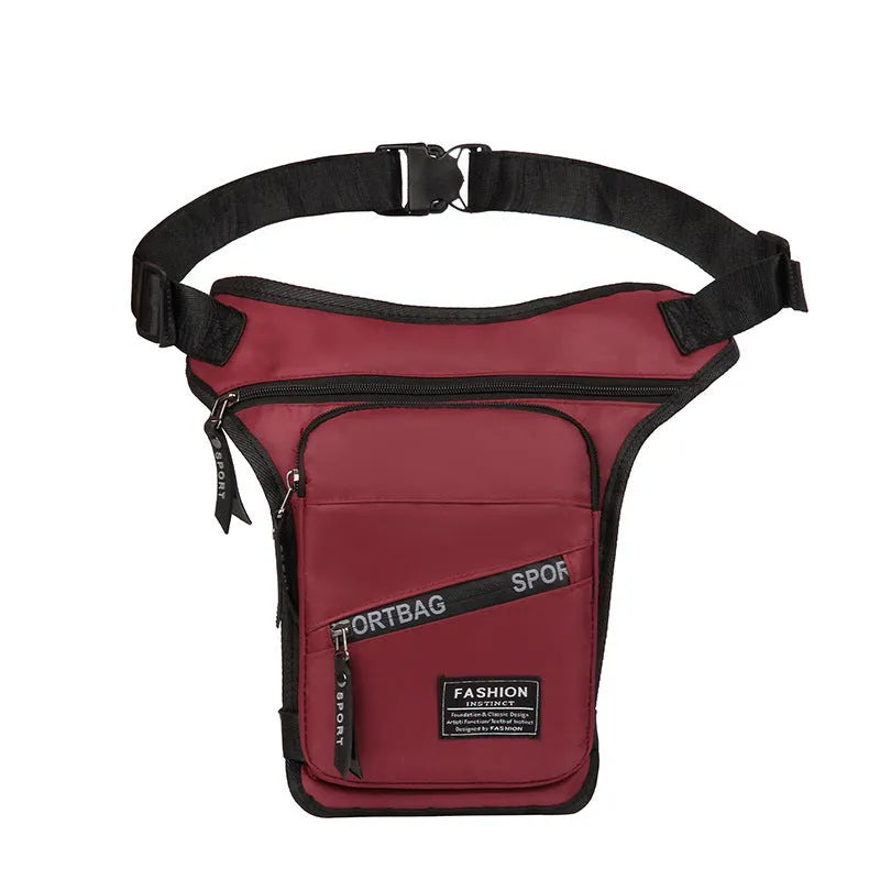 Men's waterproof cycling leg bag in crossbody design with anti-theft features