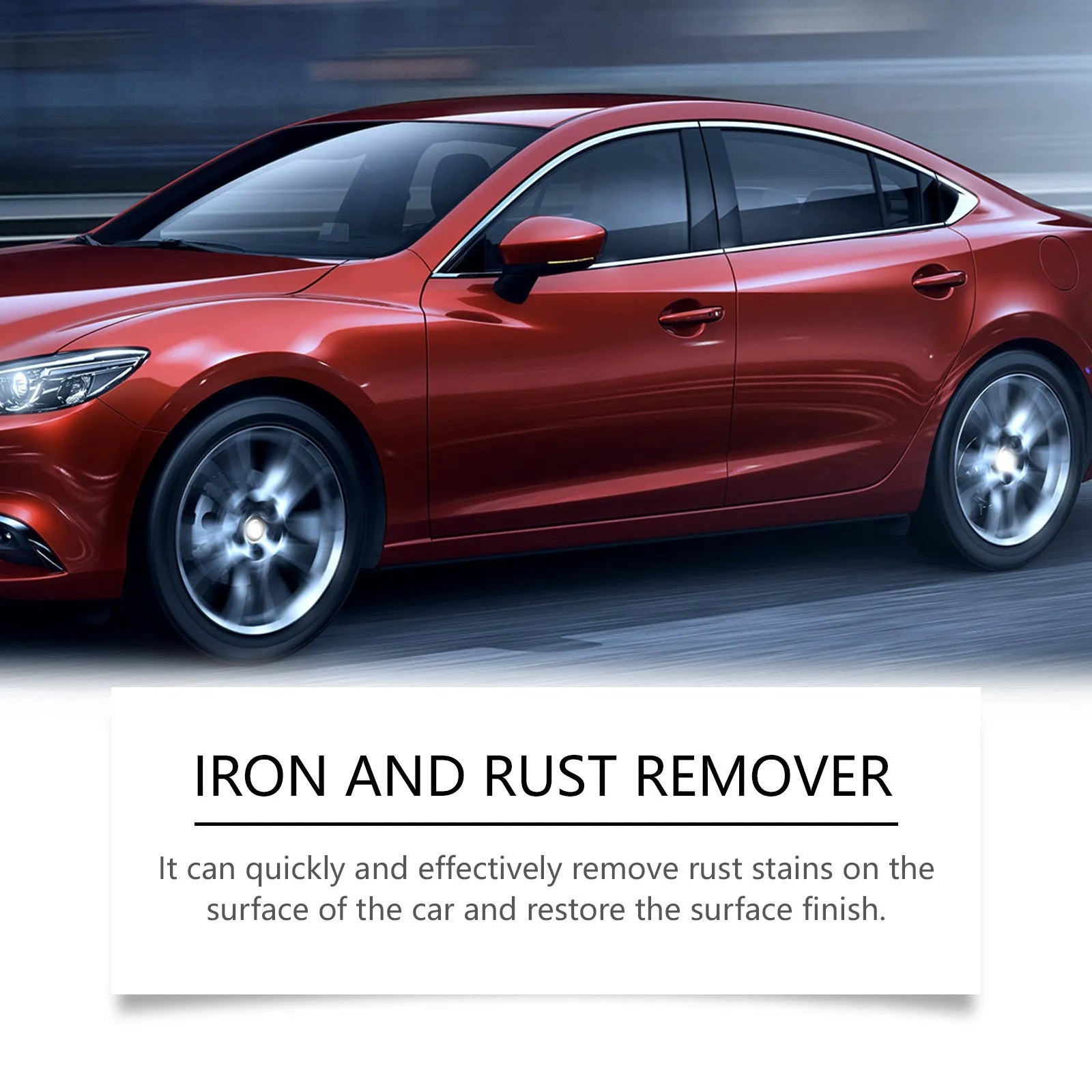 Car rust removing cleanser 120ml citric acid spray bottle 4.3x19.8cm for paintwork decontamination