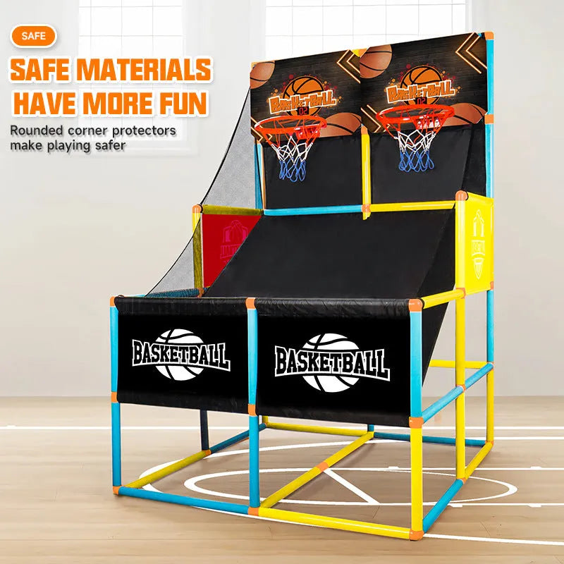 Indoor plastic basketball stand with electric scoring board, 89x46x140 cm, in Scoring Basketball Stand 16B colour