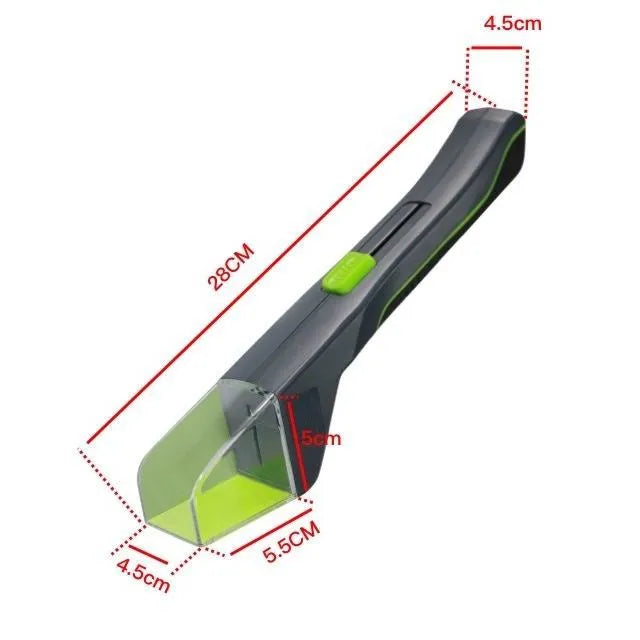 Green handheld plastic insect catcher for garden and lawn pest control