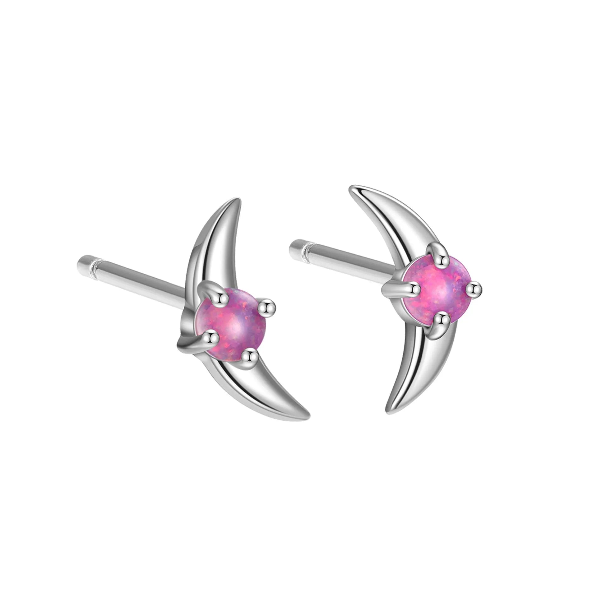 925 sterling silver geometric earrings with electroplated finish and stone accents in gold or platinum colour options