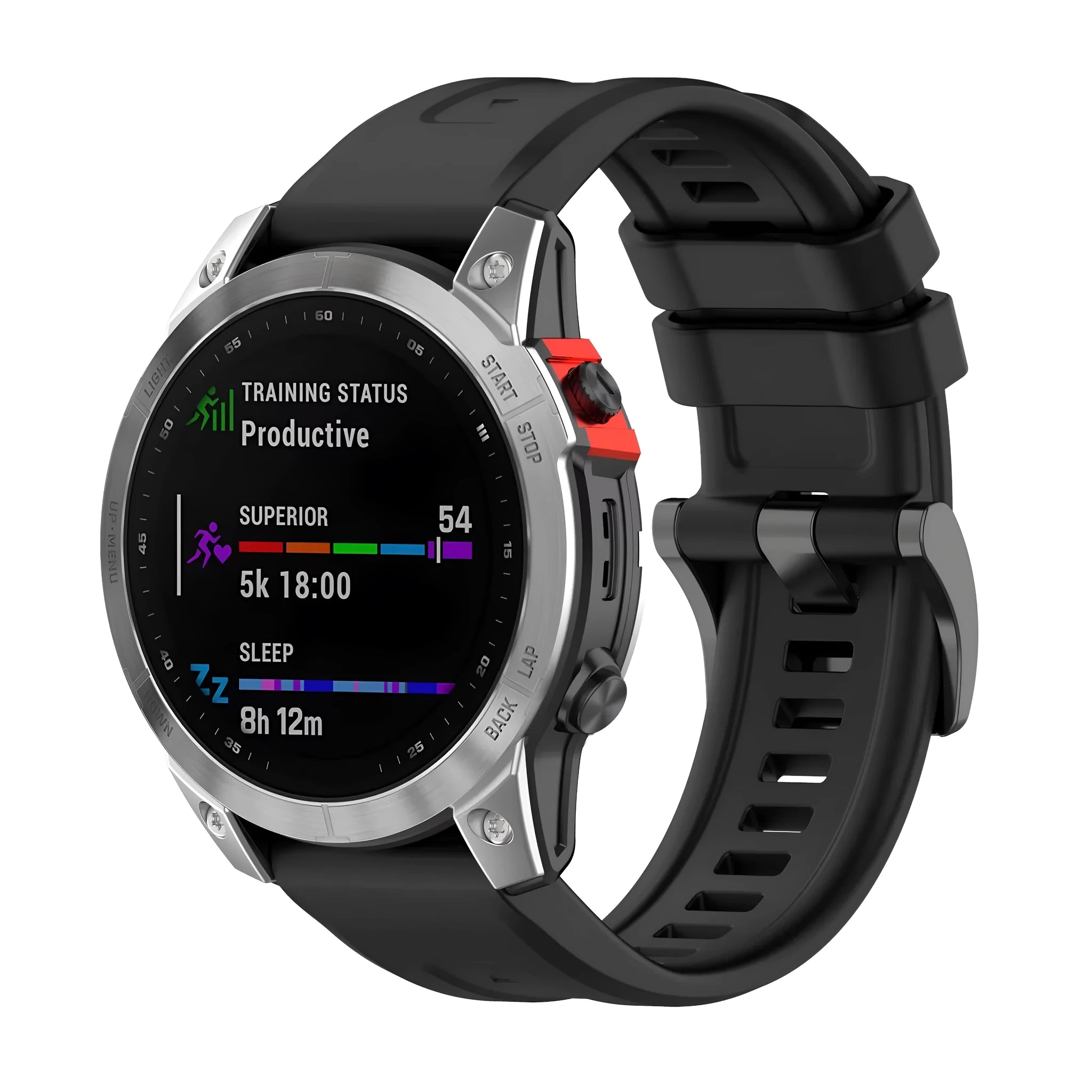Jiaming Fenix 7 silicone quick release watchband in multiple colours showing 20mm, 22mm, and 26mm size options.