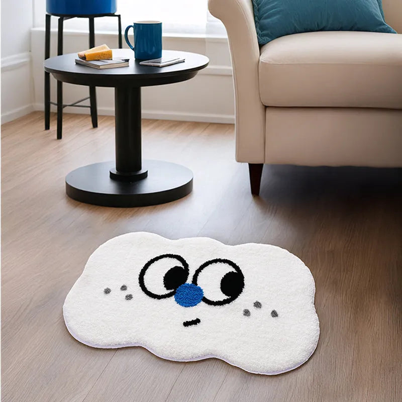 Cartoon anime printed bathroom mat in polyester fibre with imitation cashmere finish