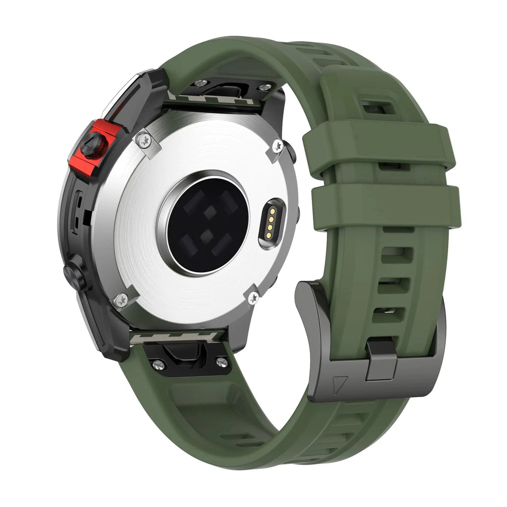 Jiaming Fenix 7 silicone quick release watchband in multiple colours showing 20mm, 22mm, and 26mm size options.