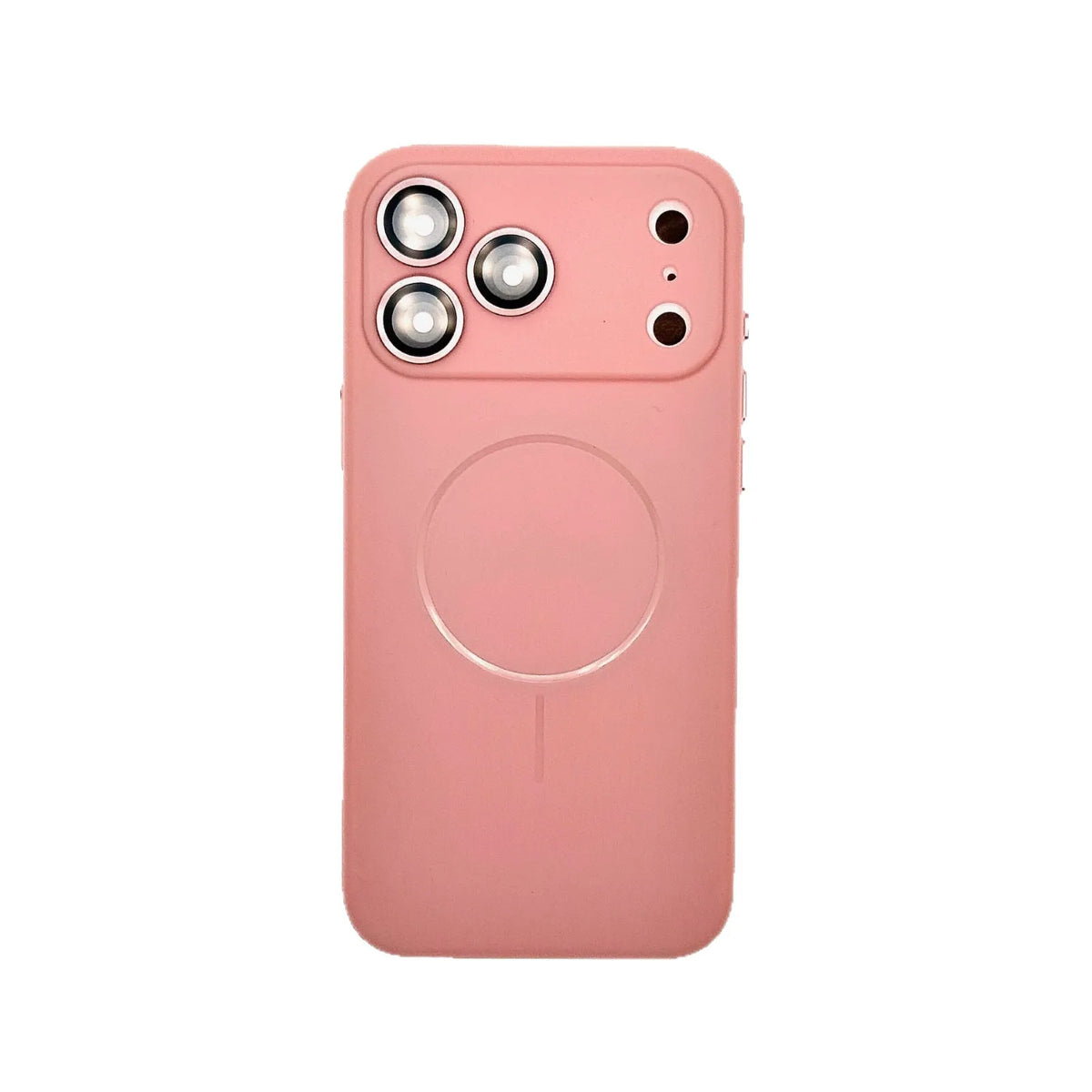 Frosted magnetic suction phone case with lens protector for iPhone 17 series in black, blue, grey, orange, pink, rose red or white.