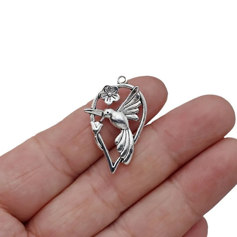 Alloy magpie pendant charm in colour P234 for DIY jewellery making