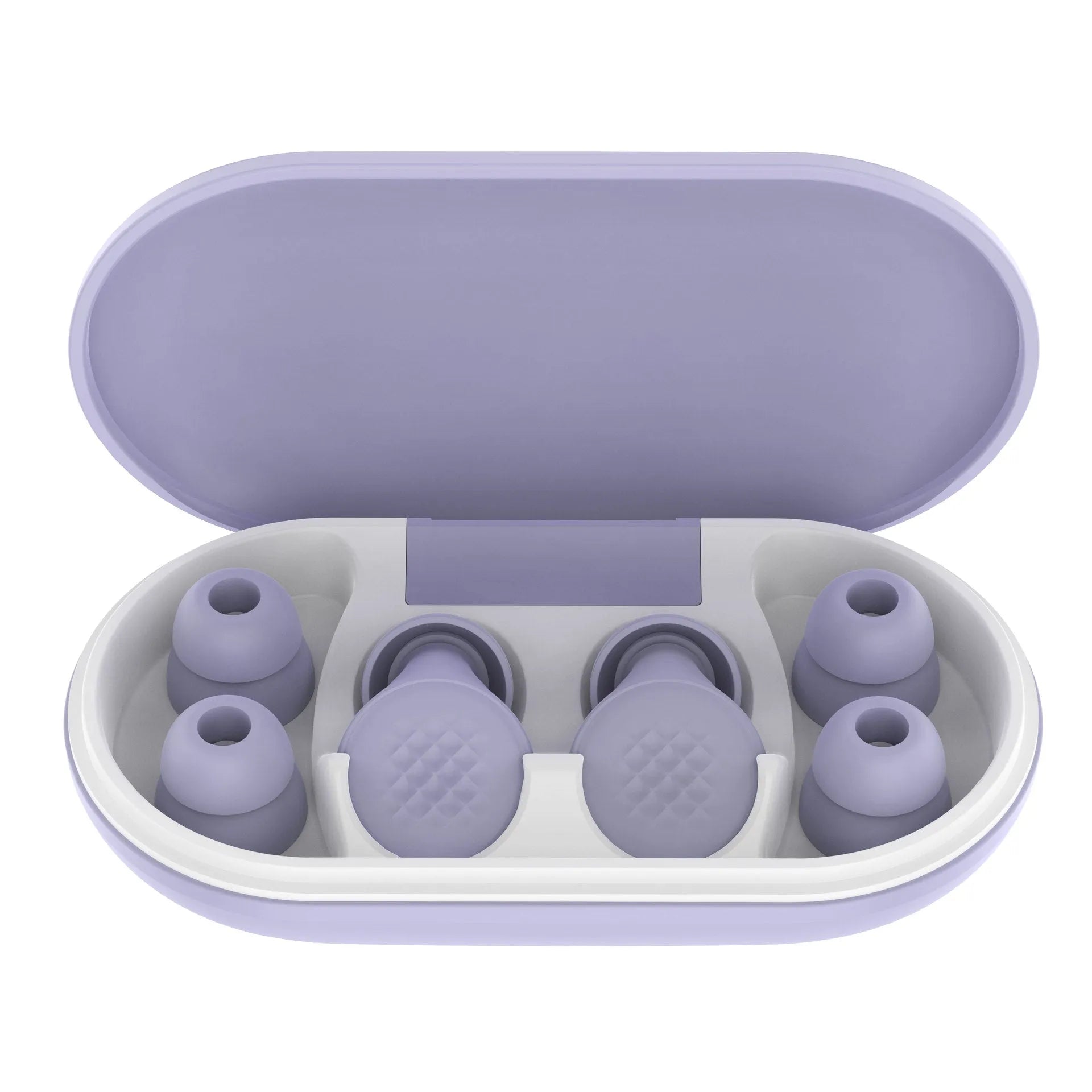 Anti-noise sleep earplugs in beige with flexible ABS silicone in-ear design