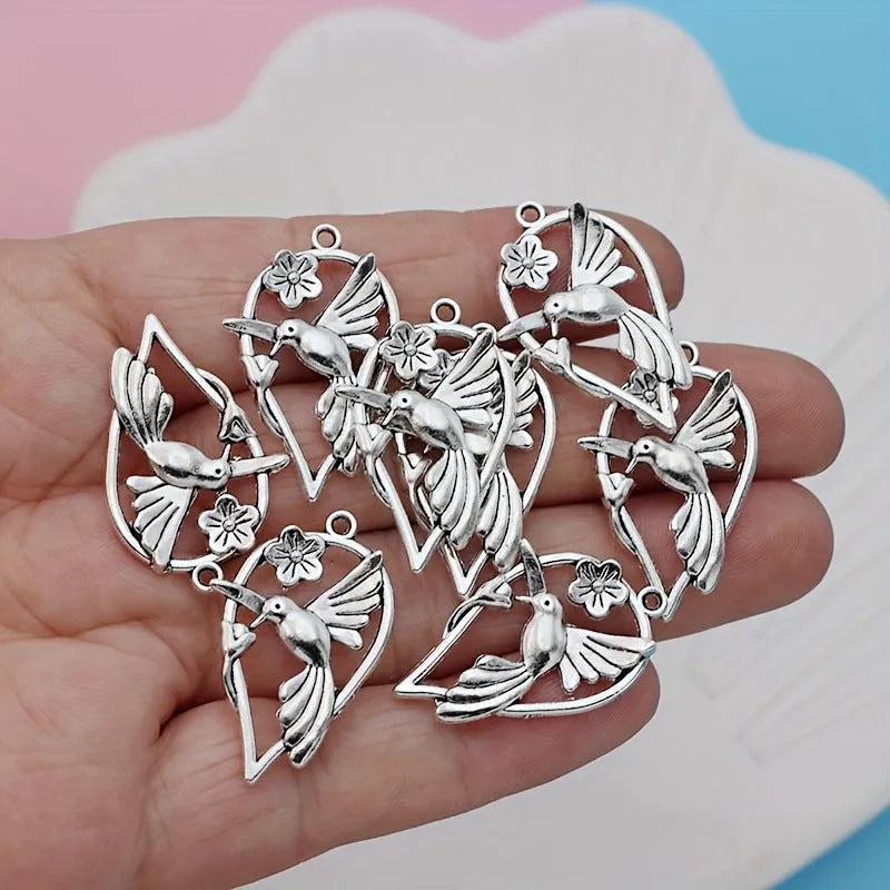 Alloy magpie pendant charm in colour P234 for DIY jewellery making