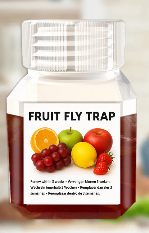 Bottle of fruit fly bait liquid for trap refills with SK003 formula