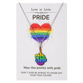 Stainless steel necklace and matching bracelet with colour printed inspirational designs