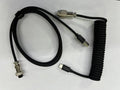3 m USB data cable for keyboard, DIY craft, in white black pink green blue purple