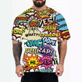 Men's loose fit chemical blend t-shirt with short sleeves in eagle head design