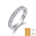 S925 sterling silver moissanite geometric closed ring for women, US sizes 5-9