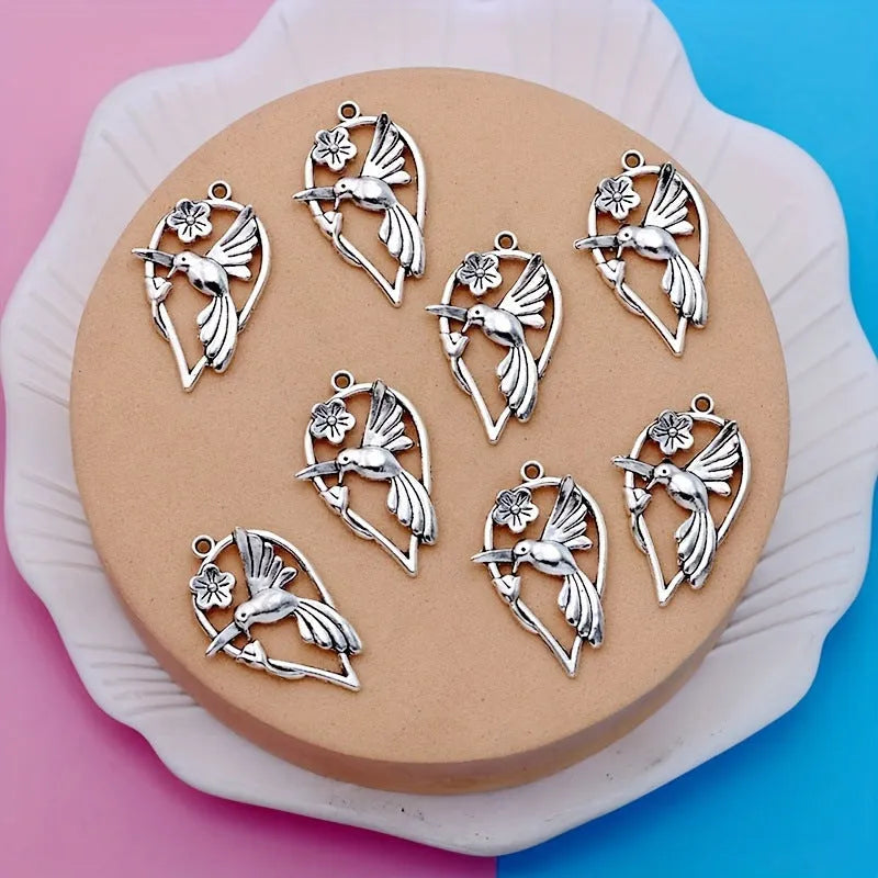 Alloy magpie pendant charm in colour P234 for DIY jewellery making