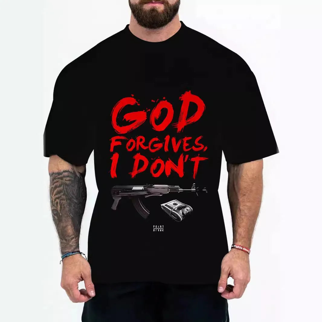 Men's loose fit chemical blend t-shirt with short sleeves in eagle head design