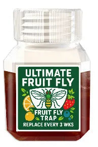 Bottle of fruit fly bait liquid for trap refills with SK003 formula