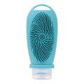 Creative silicone bath brush storage bottle with 100ml capacity available in eight different colours