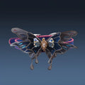 Purple temperature change butterfly rhinestone decorative collar necklace for men and women