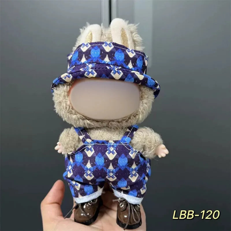 Plastic clothing outfit for a 17cm tall collectible vinyl figurine doll.