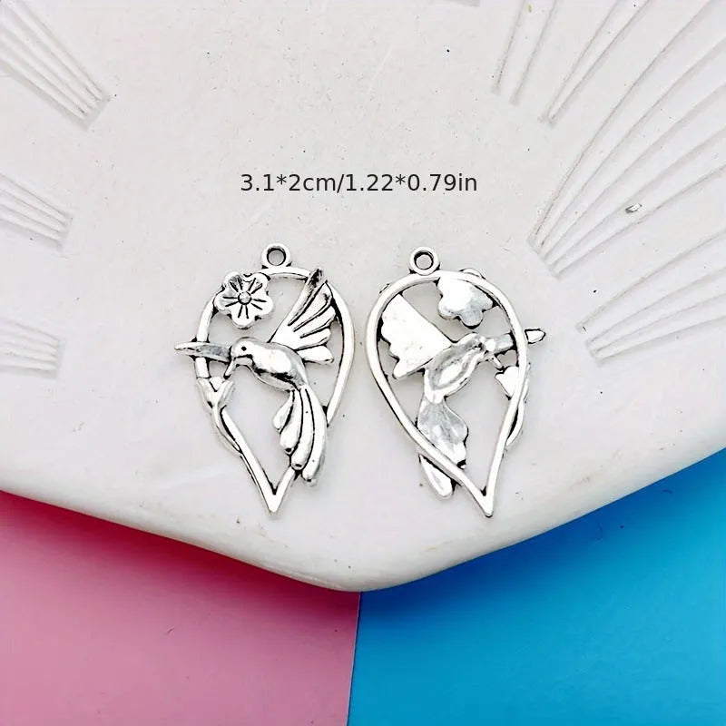 Alloy magpie pendant charm in colour P234 for DIY jewellery making