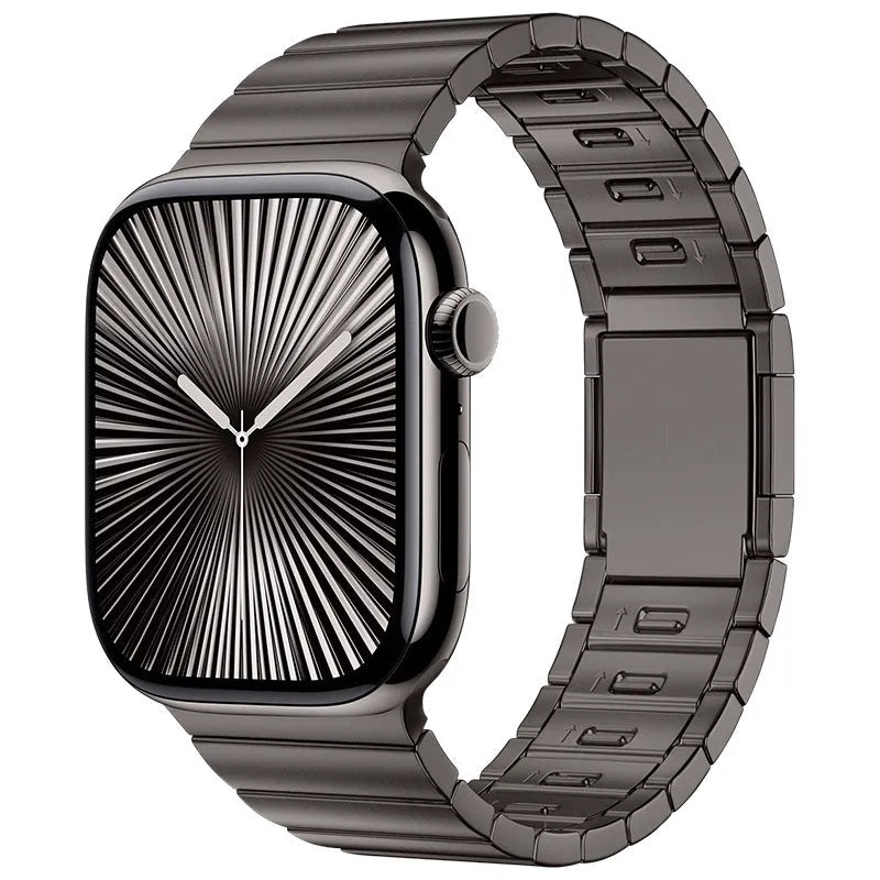 Stainless steel magnetic buckle Apple Watch strap in seven colour options