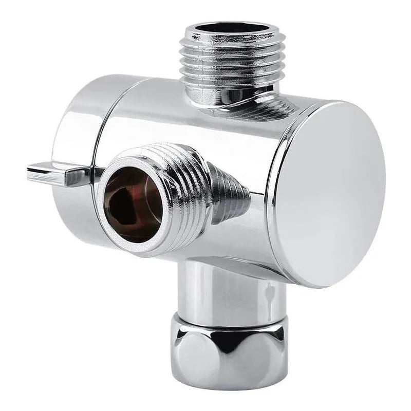 Copper shower water distributor with metal joint connector for bathroom installations