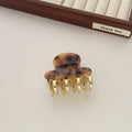 Women's retro acetate hair barrettes with metal grip in four colour options