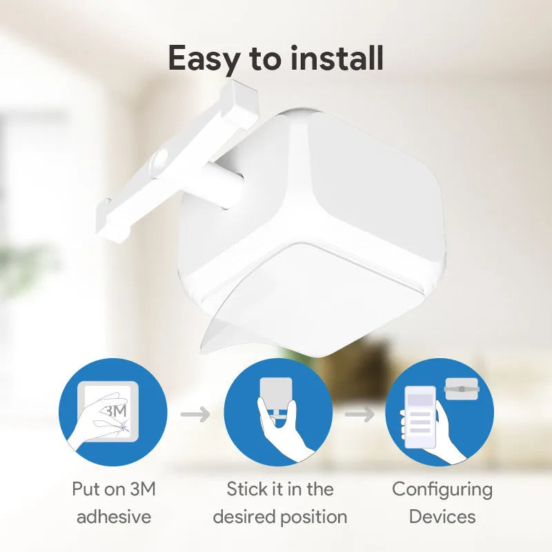 White Bluetooth rocker arm finger robot with remote control for smart home automation