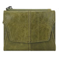 Genuine cowhide leather retro style coin purse with RFID anti-theft lining in multiple colour options.