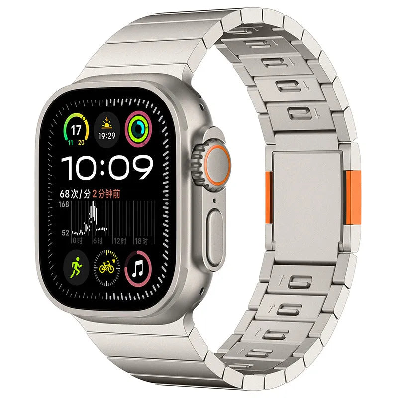 Stainless steel magnetic buckle Apple Watch strap in seven colour options