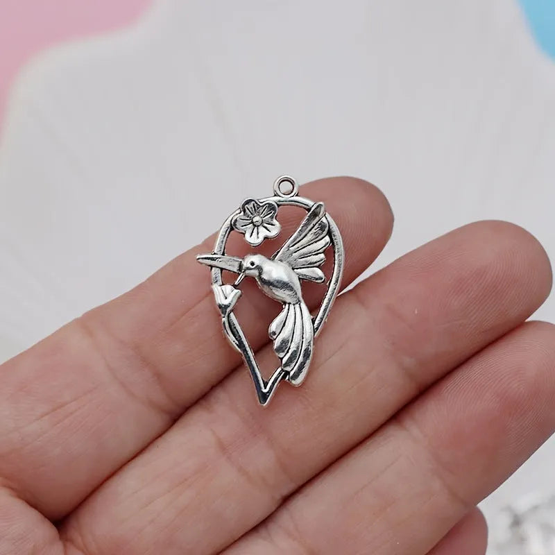 Alloy magpie pendant charm in colour P234 for DIY jewellery making