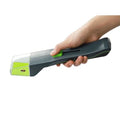 Green handheld plastic insect catcher for garden and lawn pest control