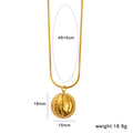 Stainless steel necklace with a fruit-shaped pendant on a regular chain.